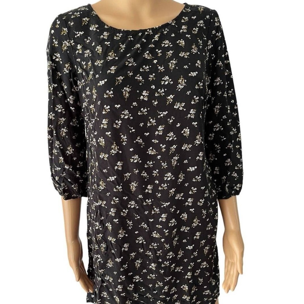 Floral-Print 3/4-Sleeve Shift Dress for Women